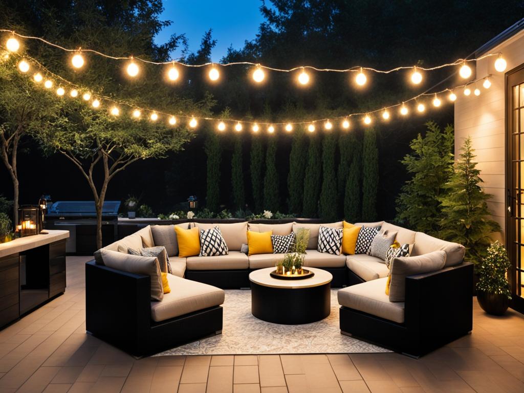How tall should patio lights be