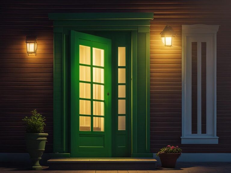 What does a green light on a porch mean?